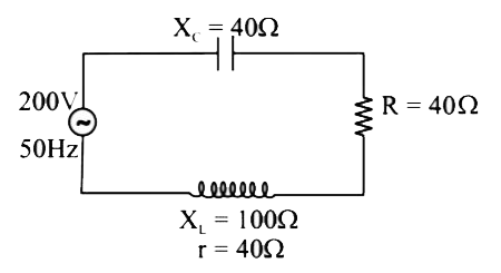 The power factor of the following circuit will be:
