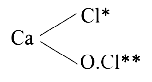 Oxidation numbers of Cl-atoms in CaOCl2 (bleaching powder) :