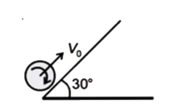 A hollow sphere is rolled up with velocity V0 = 6 m s^(- 1) from the bottom of inclined plane without slipping as shown in figure. What is the time taken (in s) by the sphere to return to its initial position?