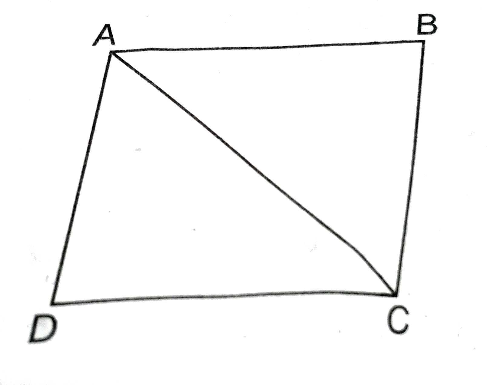 दी आकृति में, ABCD एक समान्तर चतुर्भुज है, जिसका क्षेत्रफल 60