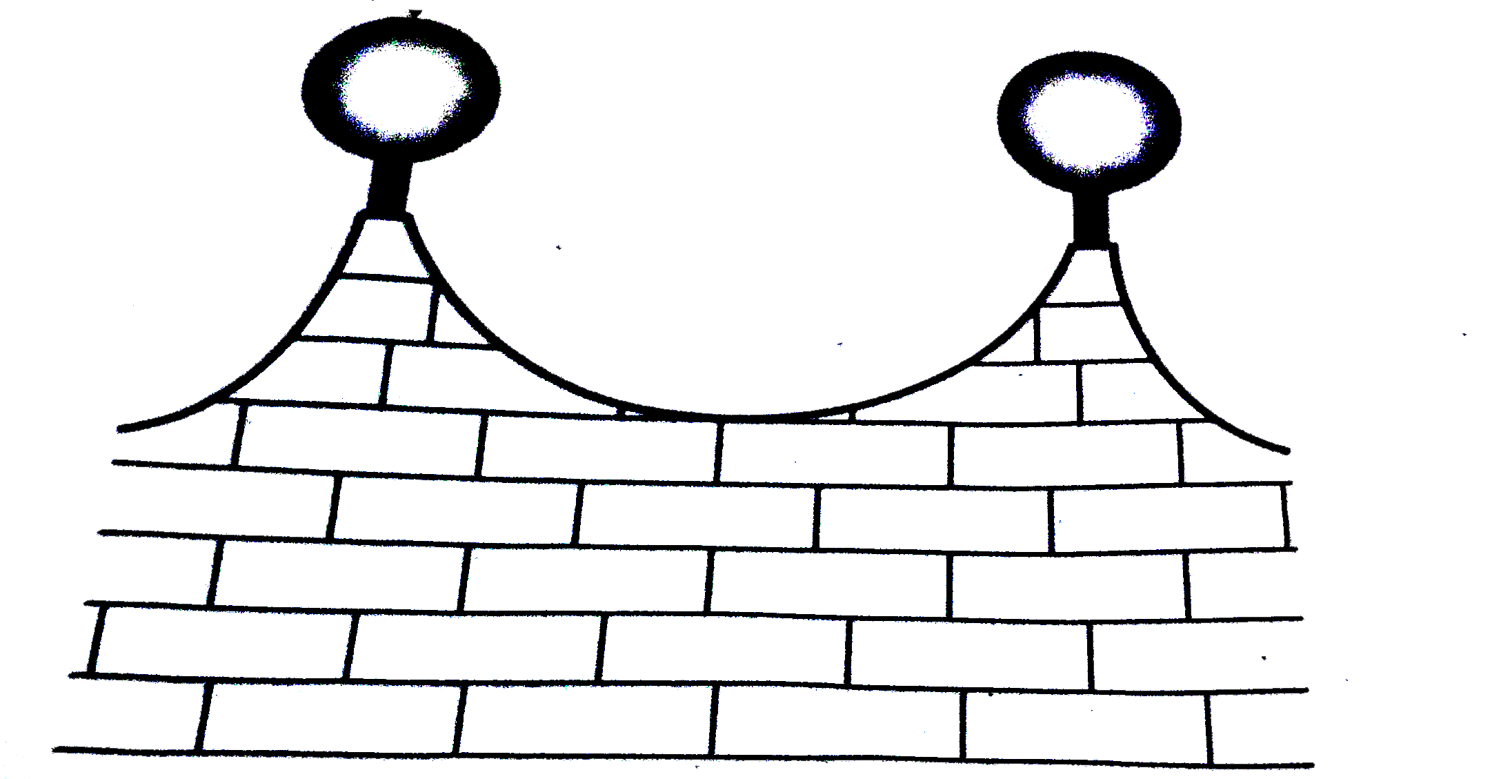 किसी घर के कम्पाउण्ड की सामने की दिवार को 21 सेमी व्यास वाले लकड़ी के गोलों को छोटे आधारों पर टिका कर सजाया जाता है, जैसा कि आकृति में दिखाया गया है। इस प्रकार के आठ गोलों का प्रयोग इस कार्य के लिए किया जाना है और इन गोलों को चाँदी वाले रंग में पेन्ट करवाना है। प्रत्येक आधार 1.5 सेमी त्रिज्या और ऊँचाई 7 सेमी का एक बेलन है तथा इन्हें काले रंग से पेन्ट करवाना है। यदि चाँदी के रंग का पेन्ट करवाने की दर 25 पैसे प्रति
