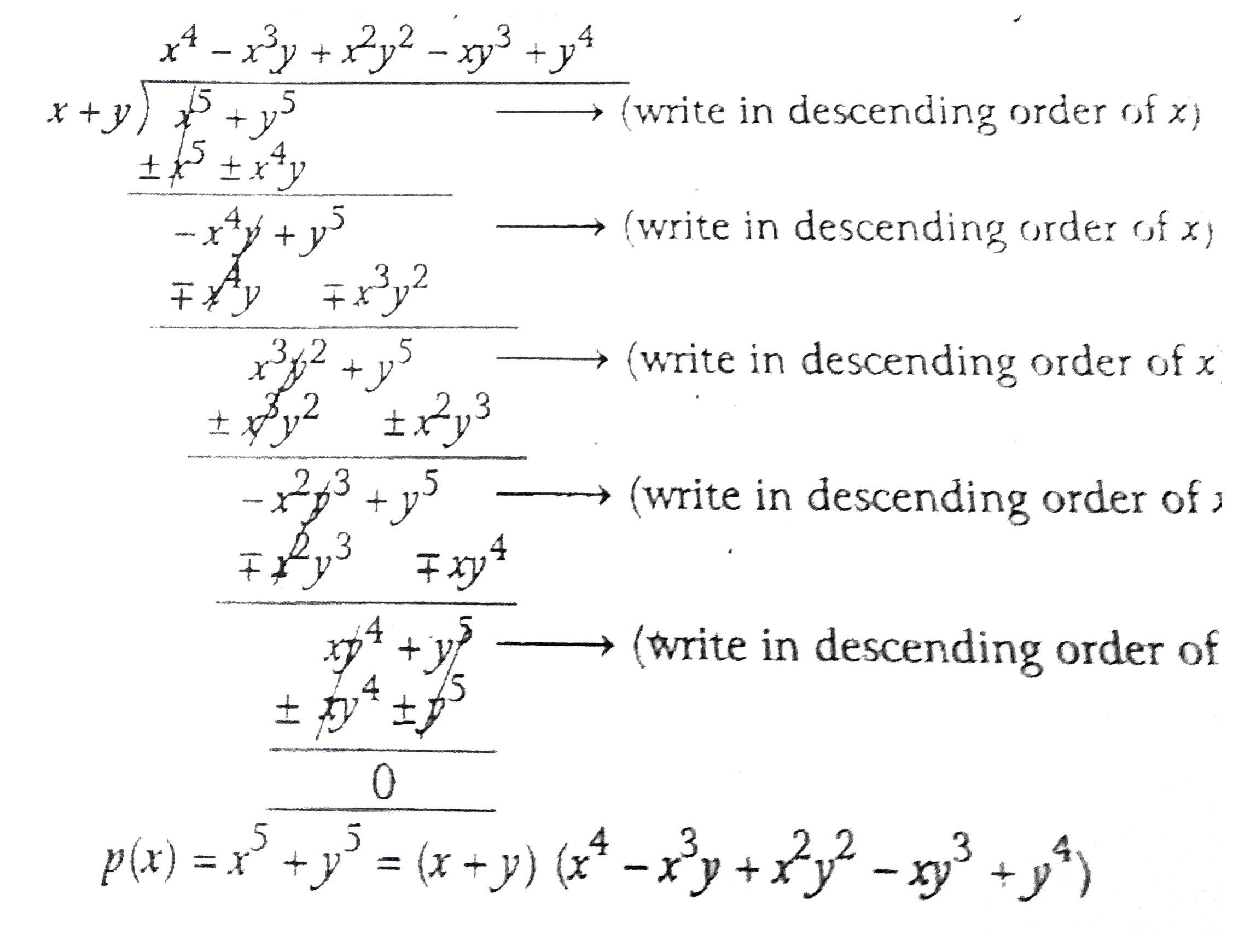 Factorise X 5 Y 5