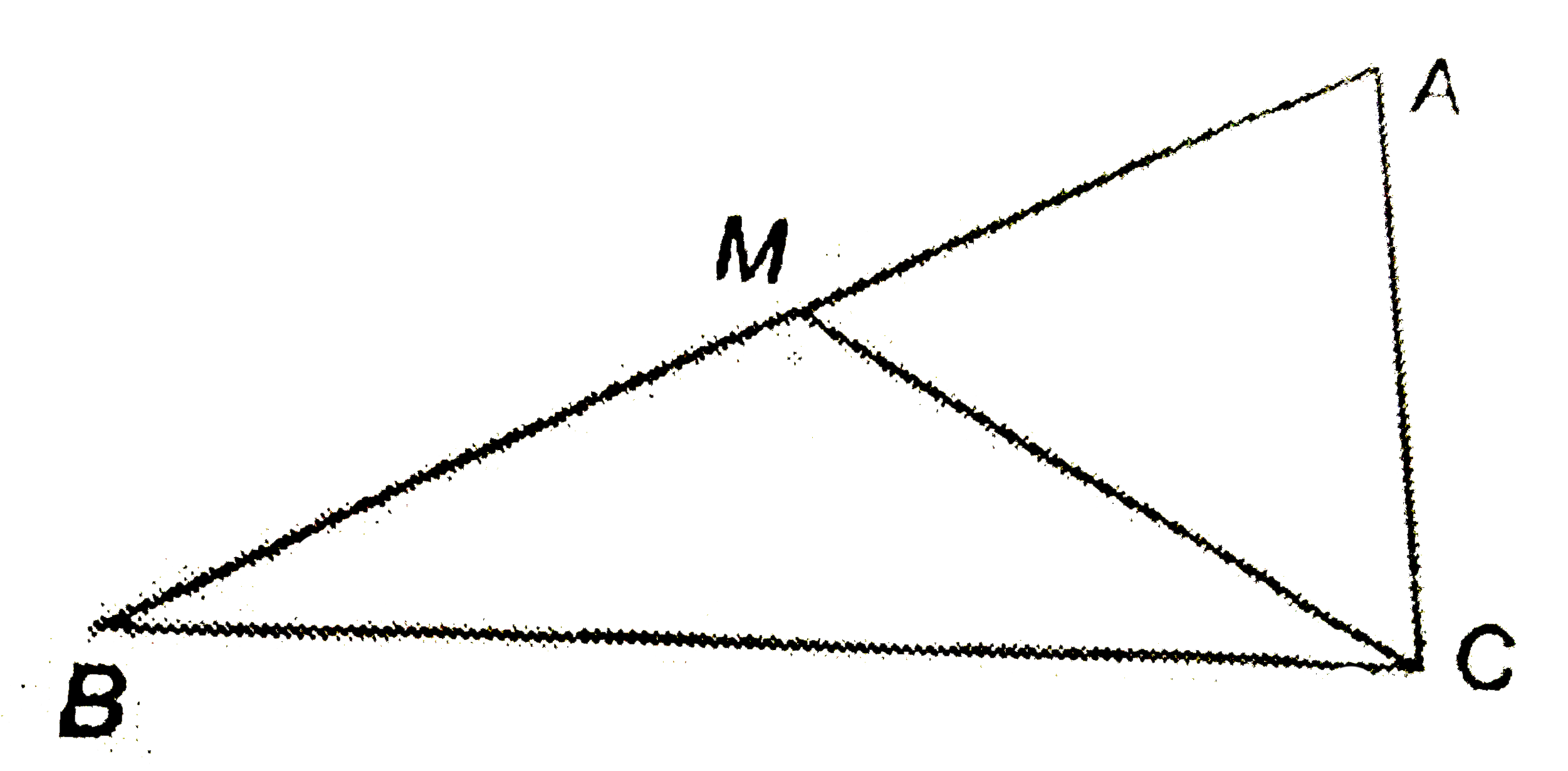 In the adjoining figure, DeltaABC is right angled at C and M is the mid-point of hypotenuse AB, If AC = 32 cm and BC = 60 cm, then find the length of CM.