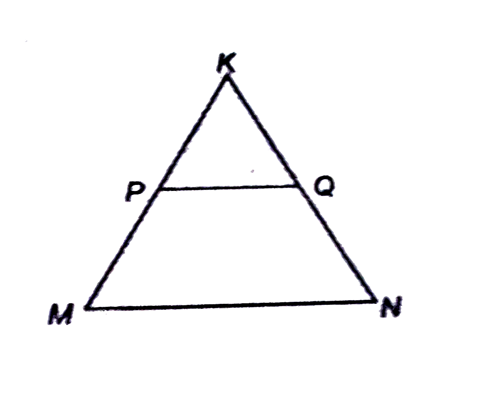 In the figure PQ is parallel to MN if (KP)/(PM)= 4/13 and KN=2.4.    Find KQ.