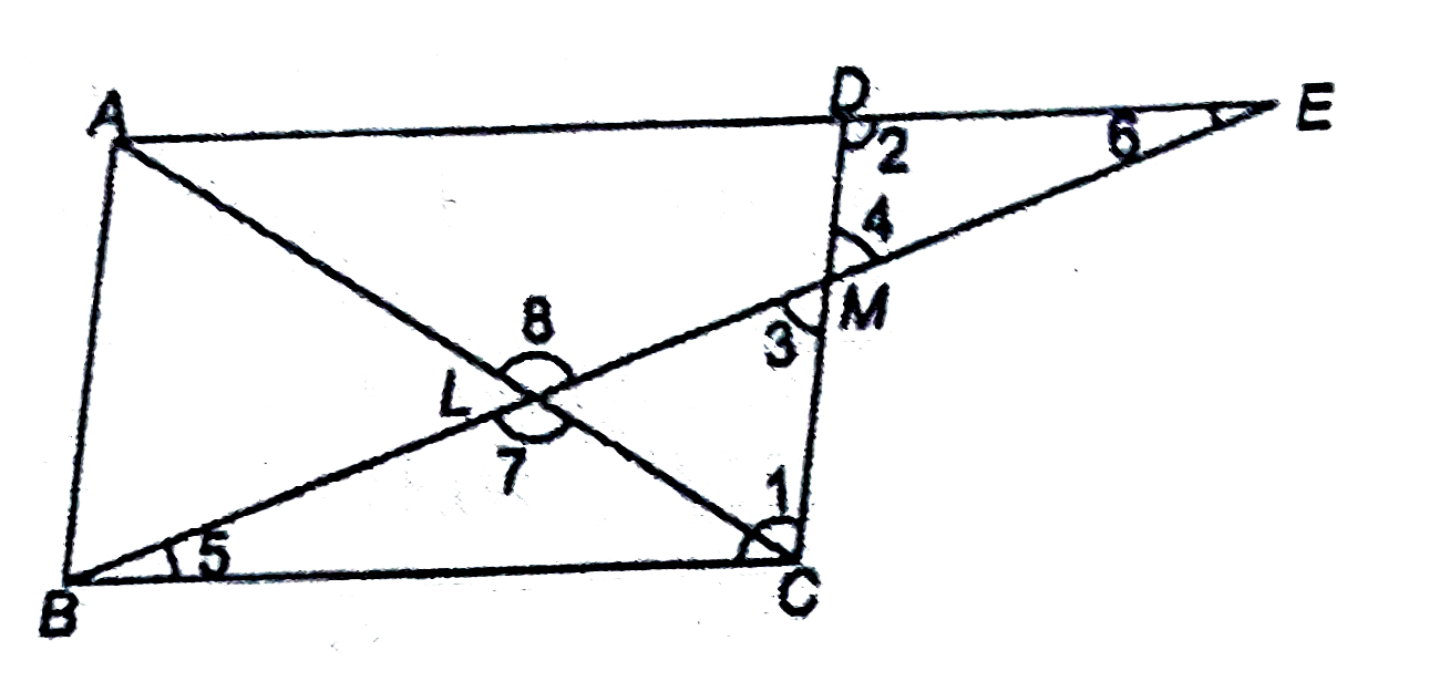 Through the mid-point M of the side CD of a parallelogram ABCD, the line BM is drawn, intersecting AC in L and AD produced in El. Prove that EL= 2BL