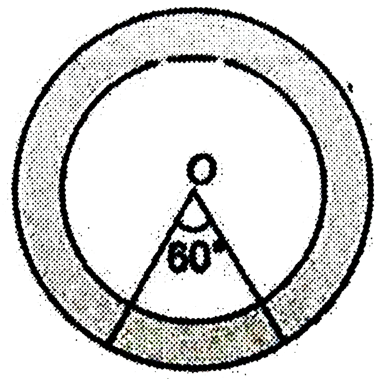 In the given figure, two concentric circles with centre O, have radii 21 cm and 42 cm. If angleAOB = 60^(@), Find the ara of the shaded region