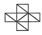 How many triangles are there in the given figure ?   दिये गये चित्र में कितने त्रिभुज हैं