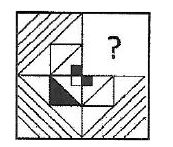 Which answer figure will complete the pattern in the question figure?   निम्नलिखित में कौन-सी उत्तर-आकृति प्रश्न-आकृति प्रश्न-प्रतिरूप को पूरा करेगी?   प्रश्न-आकृति :