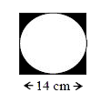 A square is circumscribing a circle. The side of the square is 14 cm. The area of the square not included in the circle is