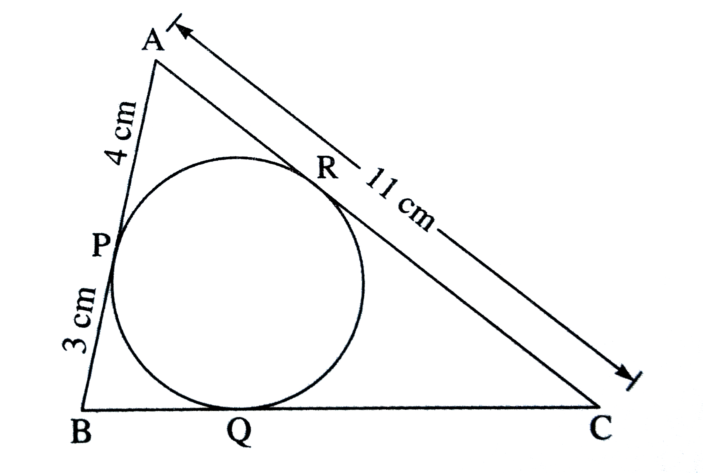 The Side AB BC And CA Of Triangle ABC Touch A Circle At P Q And R Res