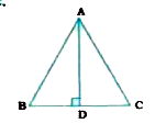 In triangle ABC, AD is the perpendicular bisector of BC (see the given figure). Show that triangle ABC is an isosceles triangle in which AB = AB      .