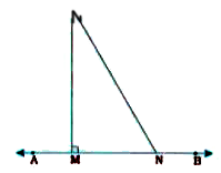 Show that of all line segments drawn from a given point not on a given line, the perpendicular line segment is the shortest.