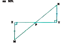 In the given figure, XM and YN are both lt perpendicular to line segment XY and XM = YN. 4 Prove that P is the midpoint of XY as well   as MN