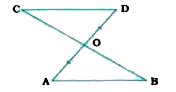 Line segment AB is parallel to another line segment CD. O is the midpoint of AD (see the given figure). Show that   (i) triangleAOB = triangle DOC   (ii)  O is also the midpoint  of BC