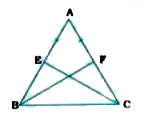 E and F are respec­tively the midpoints of equal sides AB and AC of triangle ABC (see the given figure). Show that BF = CE.