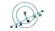 If a line intersects two concentric circles (circles with the same centre) with centre O at A,B,C and D), prove that AB= CD