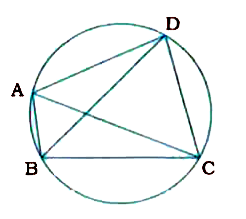 In the  given  figure ABCD is a cyclic quadrilateral in which AC and BD are its diagonals. If angle DBC = 55 ^(@) and angle BAC = 45 ^(@), find angle BCD.