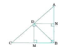 In the given figure, D is a point on hypotenuse AC of triangleABC, such that BD bot AC, DM bot BC