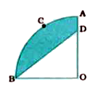 In the given figure, OACB is a quadrant of a circle with centre O and radius 3.5 cm. If OD = 2cm, find the area of the (1) quadrant OACB, (2) shaded region.