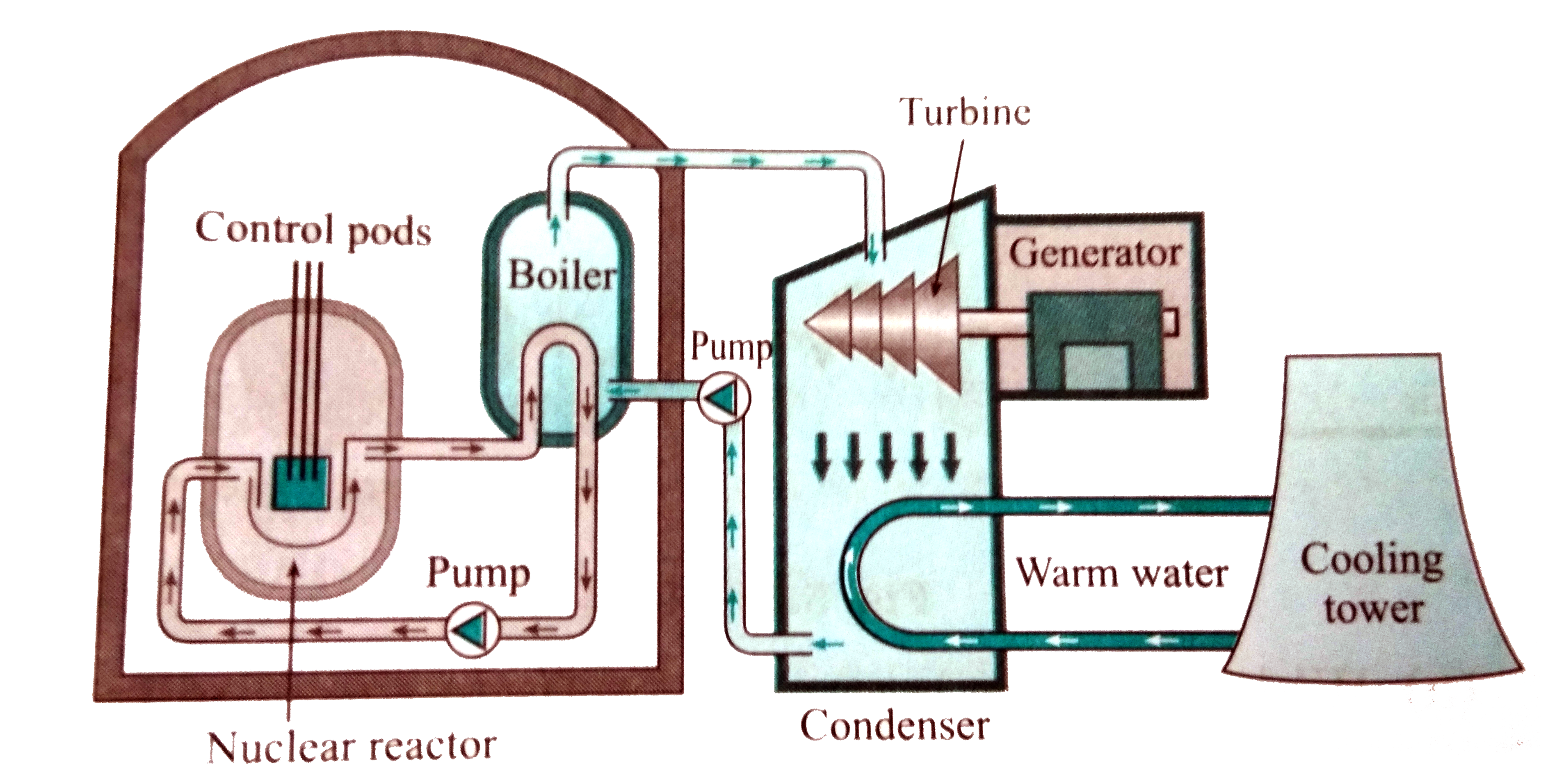 nuclear power plant diagram labeled