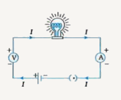 In the following circuit, which electric component is connected in a wrong manner?