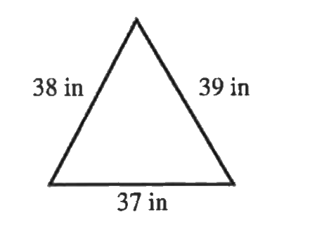 The triangle shown below has side lengths 37, 38 and 39 inches. Which of the following expression gives the measure of the largest angle of the triangle?   (Note : For every triangle with sides of length a, b and c that are opposite /A, /B, and /C, respectively. c^(2) = a^(2) + b^(2) - 2ab cos C.)
