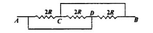 What is equivalent resistance between point A and B in the following circuit ?