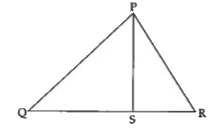 In Delta PQR it is given that = (PQ)/(PR) = (QS)/(SR). If angle Q  = 70^(@) and angle R = 50^(@) then angle QPS = ?