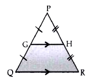 In the given figure G is the mid-point of the side PQ of DeltaPQR  and GH || QR .Prove that H is the mid -point of the side PR of the triangle PQR .