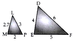 State the pairs of triangles in the given figures are similar