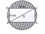 In figure, a dart is thrown and lands in the interior of the circle.   Find the area of the circle.