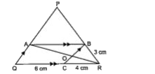 In the given triangle PQR,AB||QR,OP||CB and AR intersects CB at O.       Using the given diagram answer the following question:   The triangle similar to DeltaARQ  is