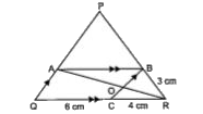 In the given triangle PQR,AB||QR,OP||CB and AR intersects CB at O.       Using the given diagram answer the following question:    The ratio PQ:BC is: