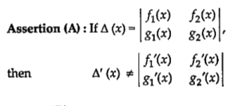 Assertion (A) :    Reason (R) : d/(dx){f(x)g(x)}ned/(dx)f(x)d/(dx)g(x).