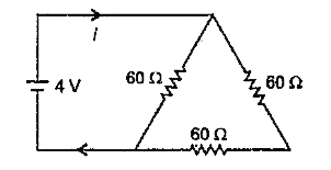 The current in the circuit shown in figure 7 below, will be: