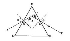Use this figure to answer the following question:       Angle of prism will be