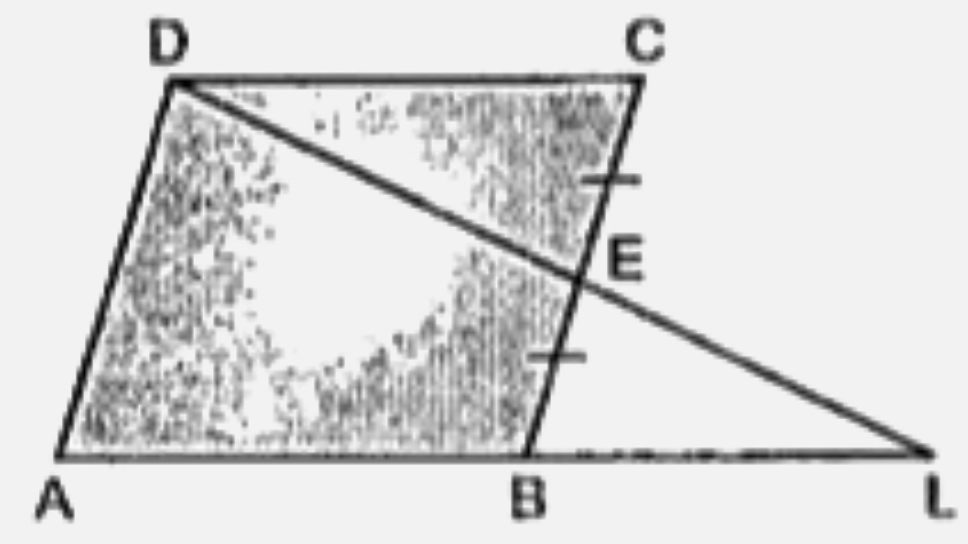From the given diagram, in which ABCD is a Parallelogram, ABL is a line segment and E is a mid - point of BC.   Prove that :   AB=BL