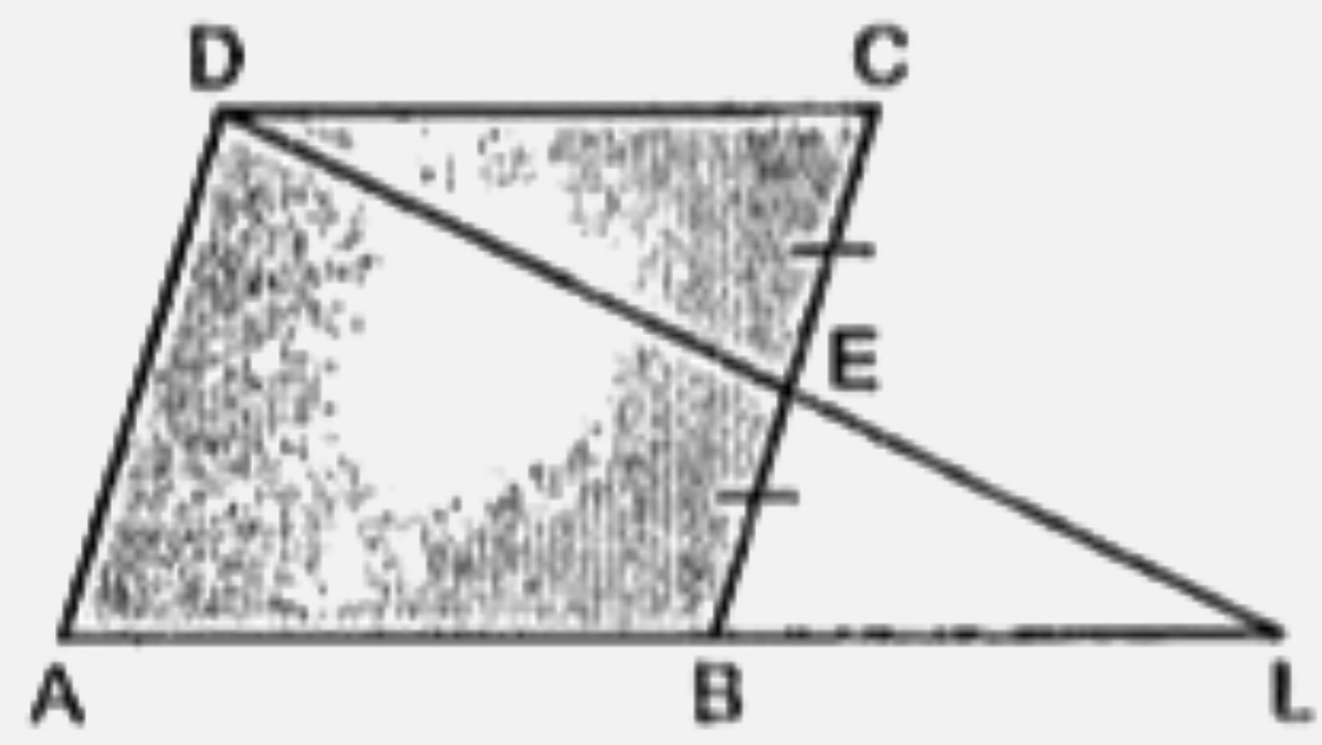 From the given diagram, in which ABCD is a Parallelogram, ABL is a line segment and E is a mid - point of BC.   Prove that :   AL=2DC