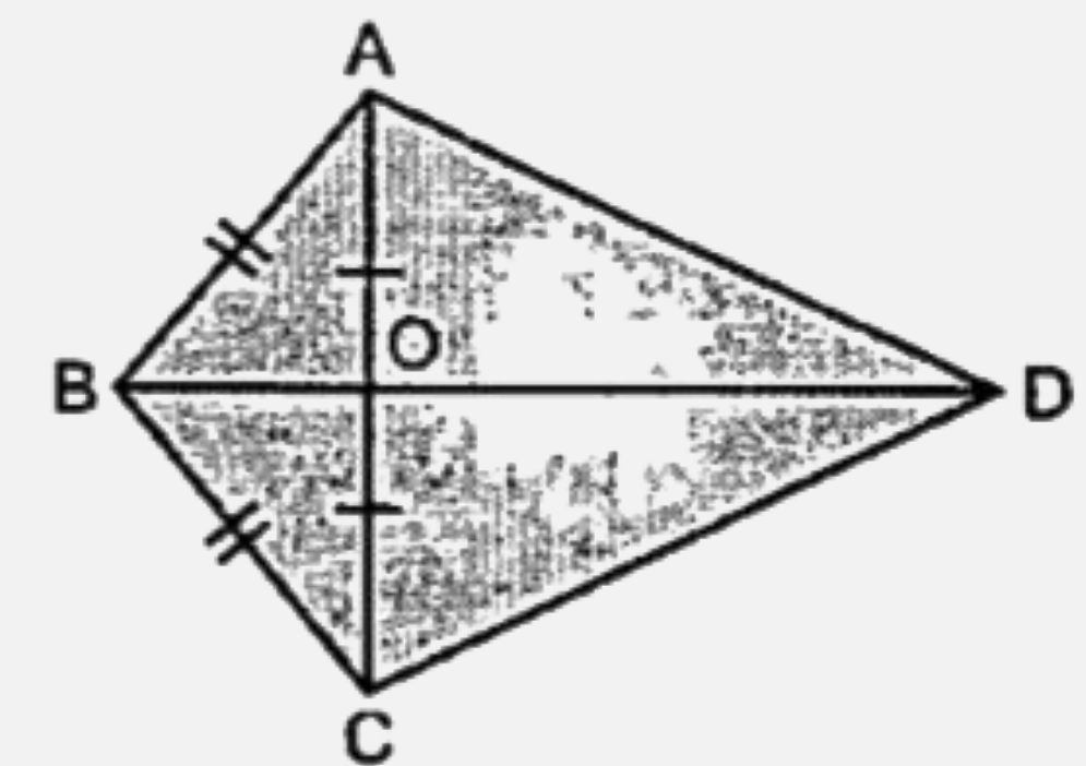 In the following figure, OA=OC and AB=BC.      Prove that :   AD=CD