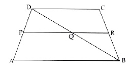 In the given figure ABCD is trapezium, P is the mid-point of side AD and PR||AB||DC.   (i) Prove that R is the mid-point of side BC   (ii) Find the length of PR, if AB = 12 cm and DC = 8 cm