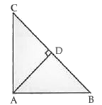 In a right-angled triangle ABC, / CAB = 90^(@). If AD | BC, then the angle equal to / ACD is  :