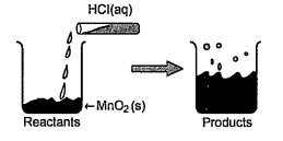 The reaction between MnO2 with HCl is depicted in the following diagram. It was observed that a gas with bleaching abilities was released.      Identify the correct statement from the following: