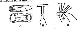 Choose the correct option from A ,B and C