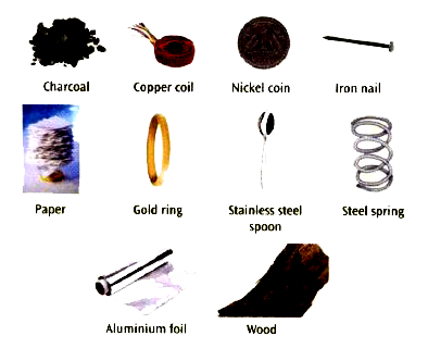 List the groups, and give reason for placing each material under a particular group.