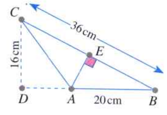In the given triangle ABC, find AE.