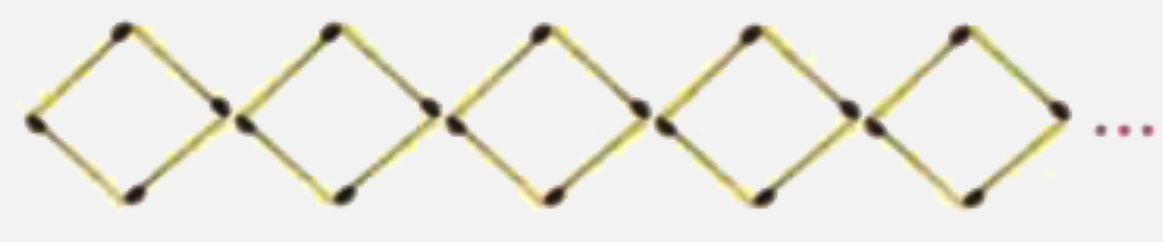 Find the rule that gives the number of matchsticks  required to make the following pattern. Also, find the number of matchsticks required to make a pattern of 9 diamonds.
