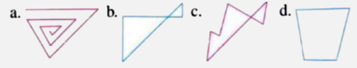 Classify the following curves as open. Simple closed and not simple closed.