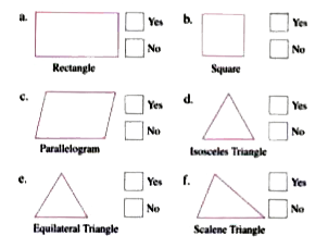 Check whether the following shapes are symmetrical.   .