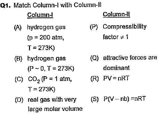 Match Column-I with Column-ll