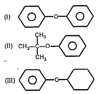 Which of the following ethers is/are not prepared by Williamson's synthesis ?
